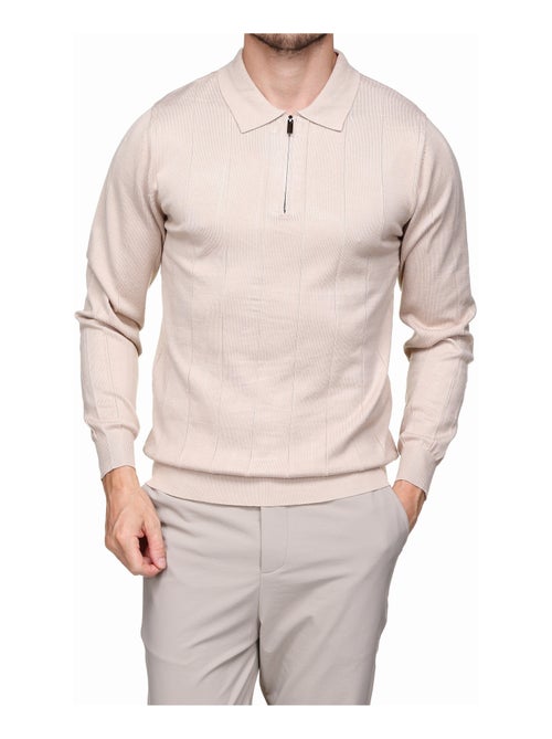 Camisola elegante com gola polo e fecho de correr - Frilivin - Kiabi Camisola elegante com gola polo e fecho de correr - Frilivin - Kiabi