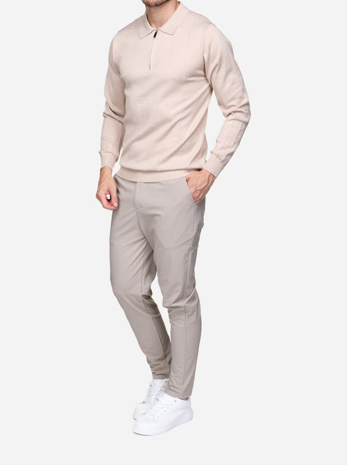 Camisola elegante com gola polo e fecho de correr - Frilivin - Kiabi Camisola elegante com gola polo e fecho de correr - Frilivin - Kiabi