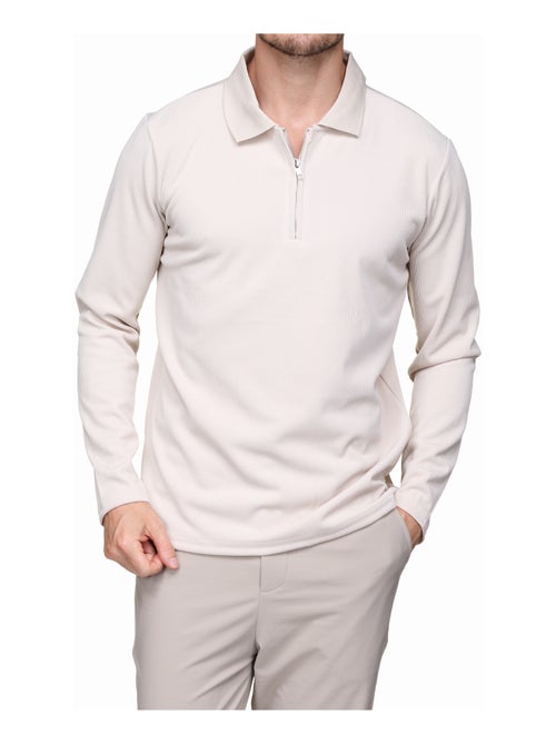 Camisola elegante com gola polo e fecho de correr - Frilivin - Kiabi Camisola elegante com gola polo e fecho de correr - Frilivin - Kiabi