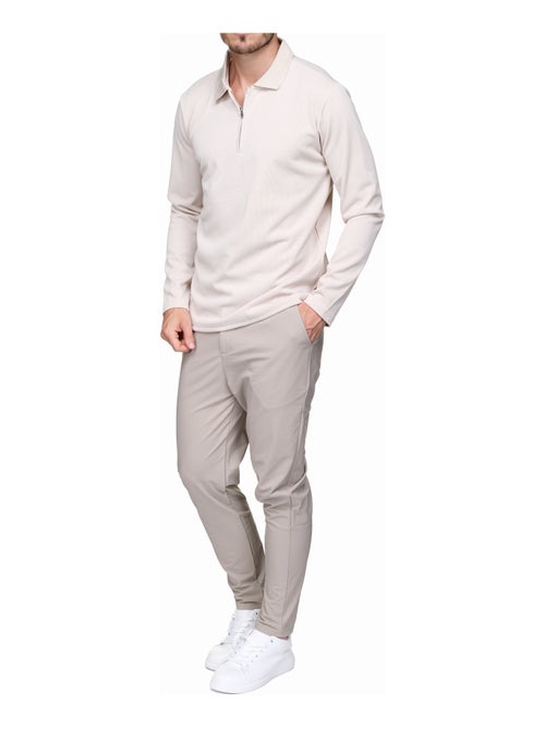 Camisola elegante com gola polo e fecho de correr - Frilivin - Kiabi Camisola elegante com gola polo e fecho de correr - Frilivin - Kiabi