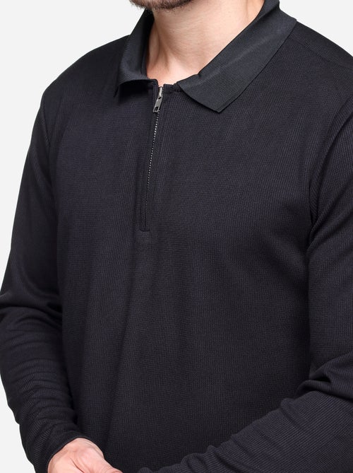 Camisola elegante com gola polo e fecho de correr - Frilivin - Kiabi Camisola elegante com gola polo e fecho de correr - Frilivin - Kiabi