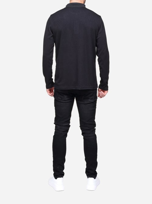Camisola elegante com gola polo e fecho de correr - Frilivin - Kiabi Camisola elegante com gola polo e fecho de correr - Frilivin - Kiabi