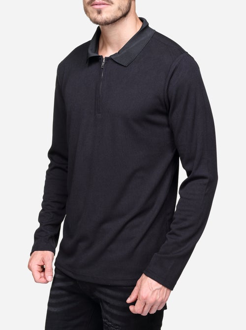 Camisola elegante com gola polo e fecho de correr - Frilivin - Kiabi Camisola elegante com gola polo e fecho de correr - Frilivin - Kiabi