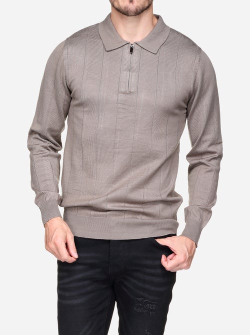 Camisola elegante com gola polo e fecho de correr - Frilivin - Kiabi Camisola elegante com gola polo e fecho de correr - Frilivin - Kiabi