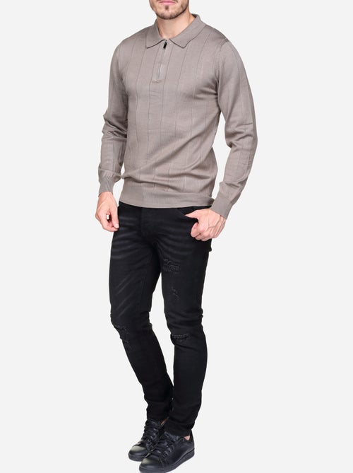 Camisola elegante com gola polo e fecho de correr - Frilivin - Kiabi Camisola elegante com gola polo e fecho de correr - Frilivin - Kiabi