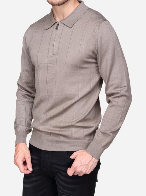 Camisola elegante com gola polo e fecho de correr - Frilivin - Kiabi Camisola elegante com gola polo e fecho de correr - Frilivin - Kiabi