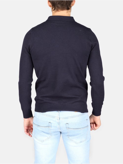 Camisola elegante com gola polo e fecho de correr - Kenzarro - Kiabi