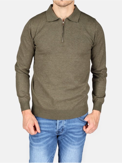Camisola elegante com gola polo e fecho de correr - Kenzarro - Kiabi Camisola elegante com gola polo e fecho de correr - Kenzarro - Kiabi