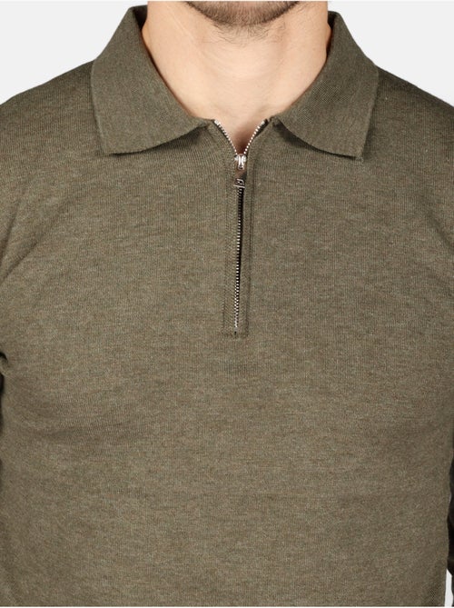 Camisola elegante com gola polo e fecho de correr - Kenzarro - Kiabi Camisola elegante com gola polo e fecho de correr - Kenzarro - Kiabi