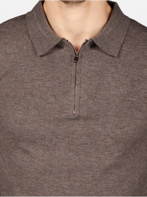 Camisola elegante com gola polo e fecho de correr - Kenzarro - Kiabi Camisola elegante com gola polo e fecho de correr - Kenzarro - Kiabi