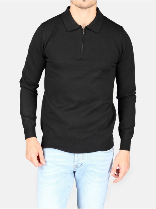 Camisola elegante com gola polo e fecho de correr - Kenzarro - Kiabi Camisola elegante com gola polo e fecho de correr - Kenzarro - Kiabi