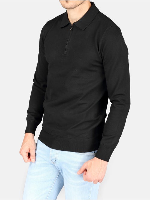Camisola elegante com gola polo e fecho de correr - Kenzarro - Kiabi Camisola elegante com gola polo e fecho de correr - Kenzarro - Kiabi
