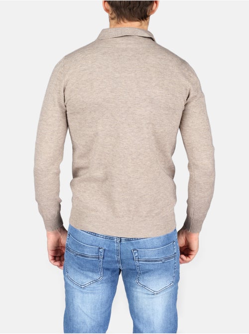 Camisola elegante com gola polo e fecho de correr - Kenzarro - Kiabi