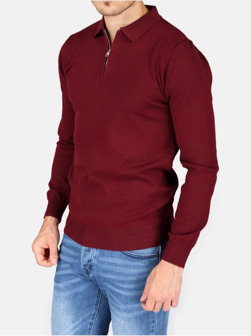 Camisola elegante com gola polo e fecho de correr - Kenzarro - Kiabi Camisola elegante com gola polo e fecho de correr - Kenzarro - Kiabi