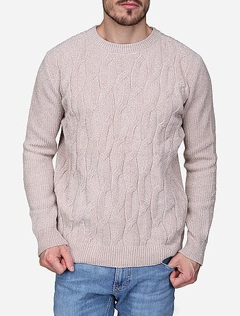 Camisola elegante com malha trançada - Kenzarro