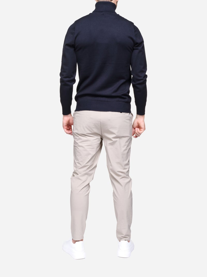 Camisola elegante de gola alta - Frilivin Azul escuro - Kiabi