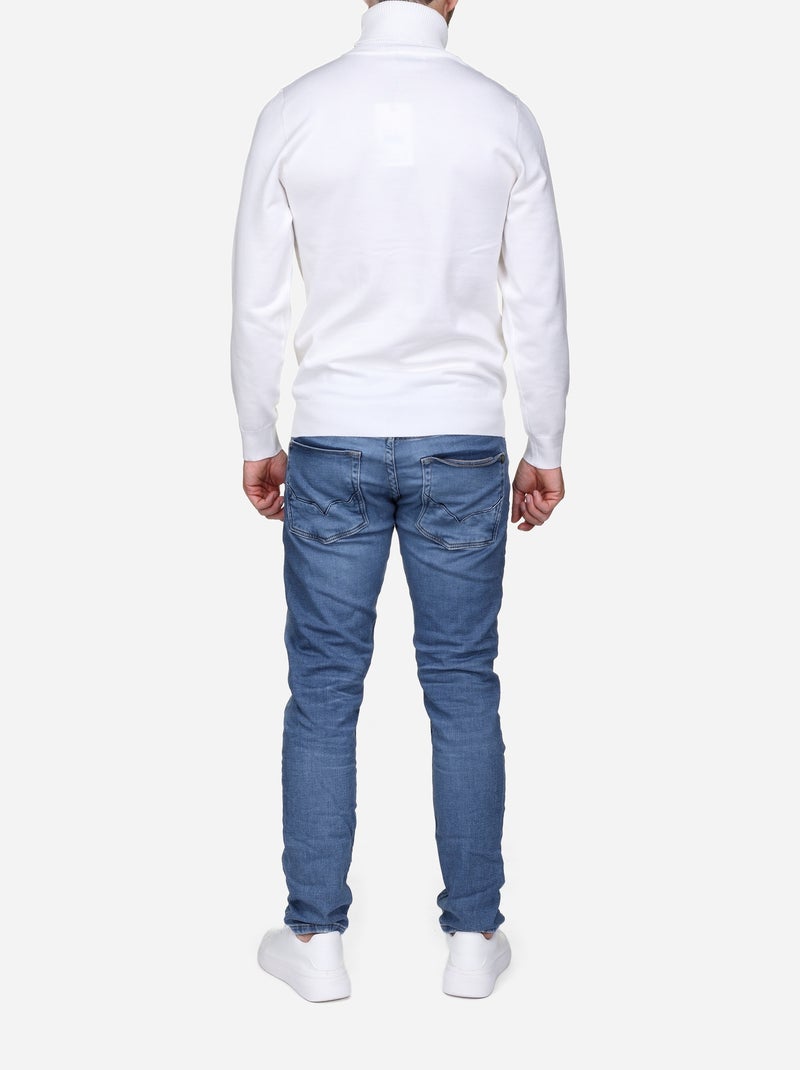 Camisola elegante de gola alta - Frilivin Branco - Kiabi