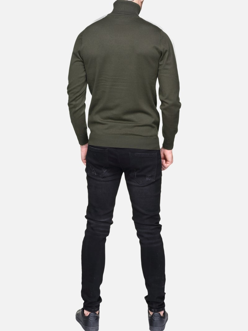 Camisola elegante de gola alta - Frilivin Cáqui - Kiabi