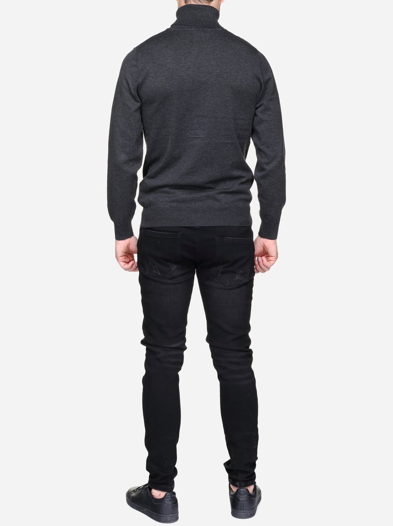 Camisola elegante de gola alta - Frilivin Cinza escuro - Kiabi