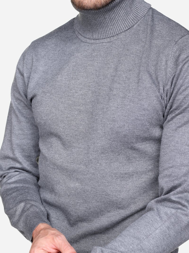 Camisola elegante de gola alta - Frilivin Cinza - Kiabi
