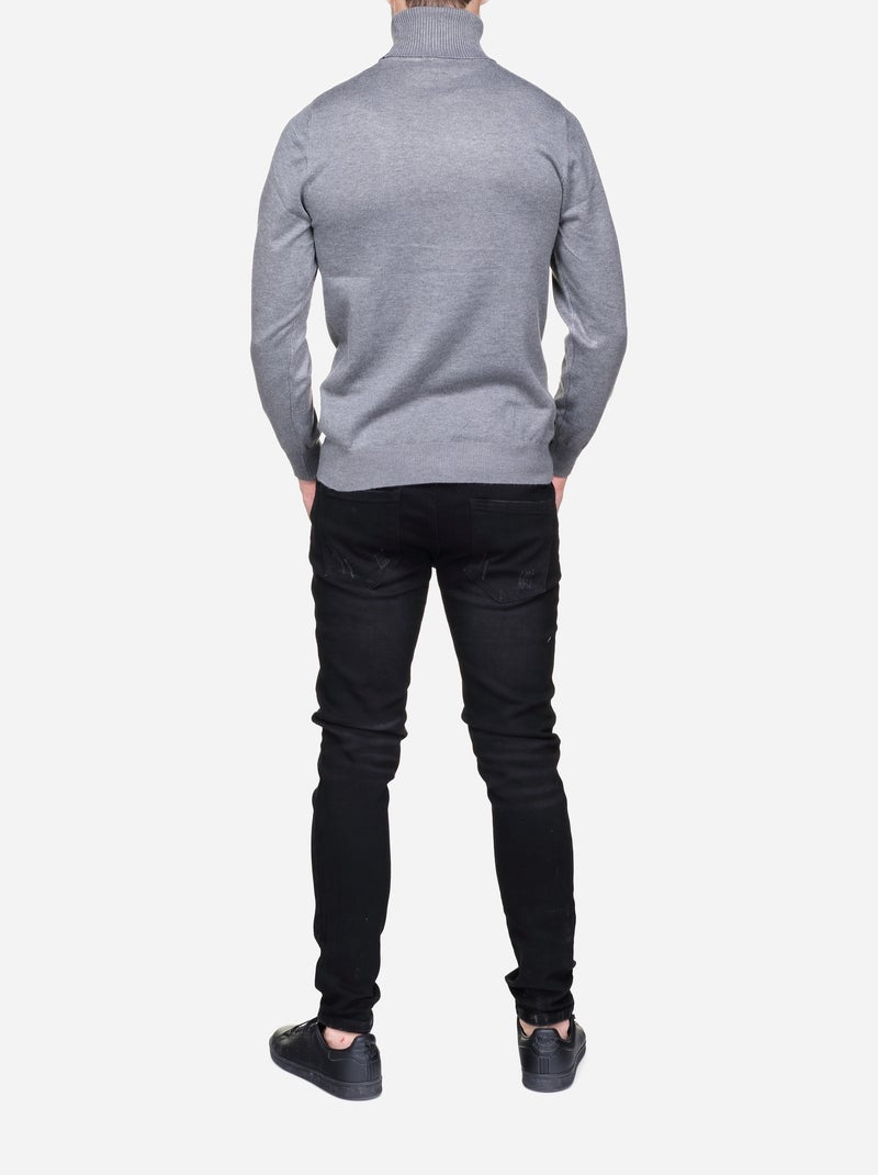 Camisola elegante de gola alta - Frilivin Cinza - Kiabi