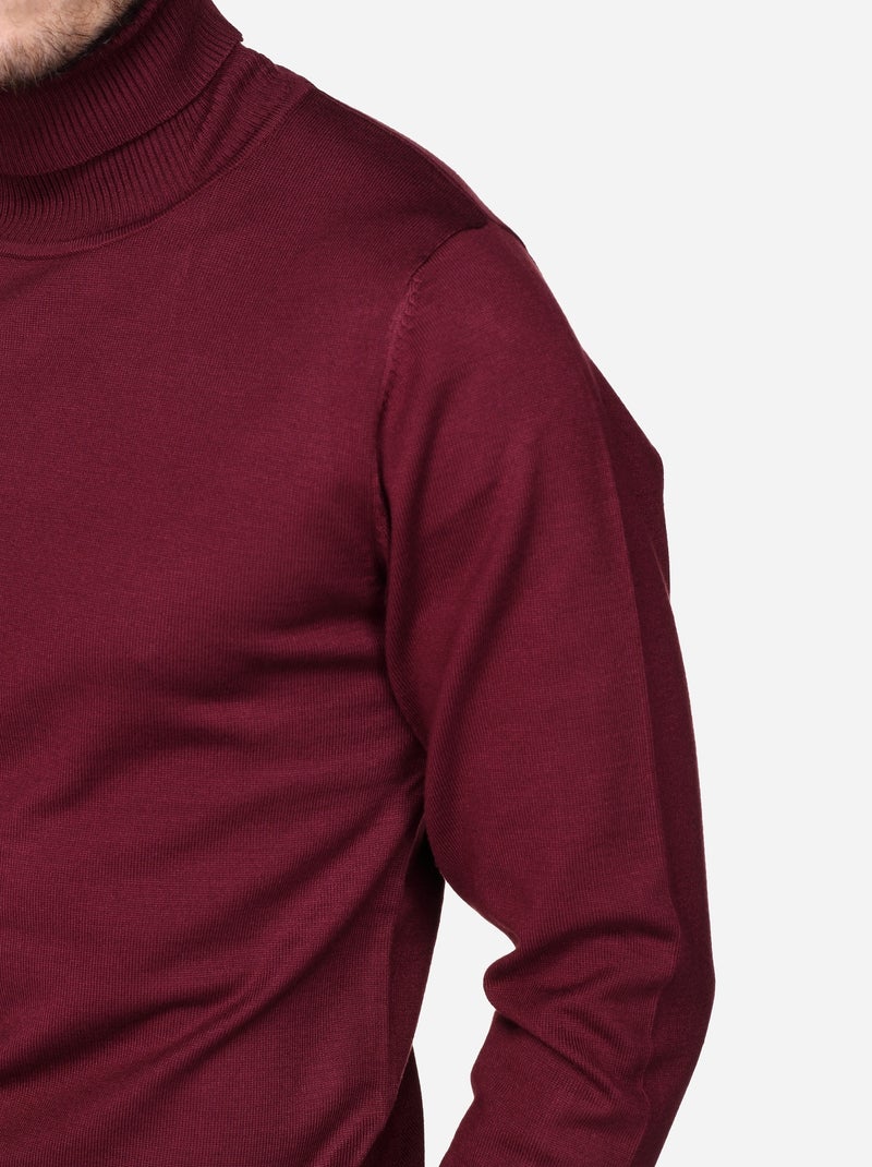 Camisola elegante de gola alta - Frilivin Vermelho - Kiabi