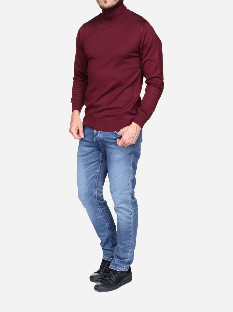 Camisola elegante de gola alta - Frilivin Vermelho - Kiabi