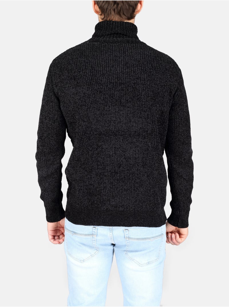 Camisola elegante de gola alta - Kenzarro Preto - Kiabi