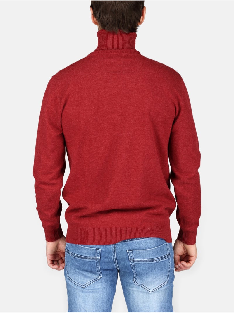 Camisola elegante de gola alta - Yves Enzo Bordô - Kiabi