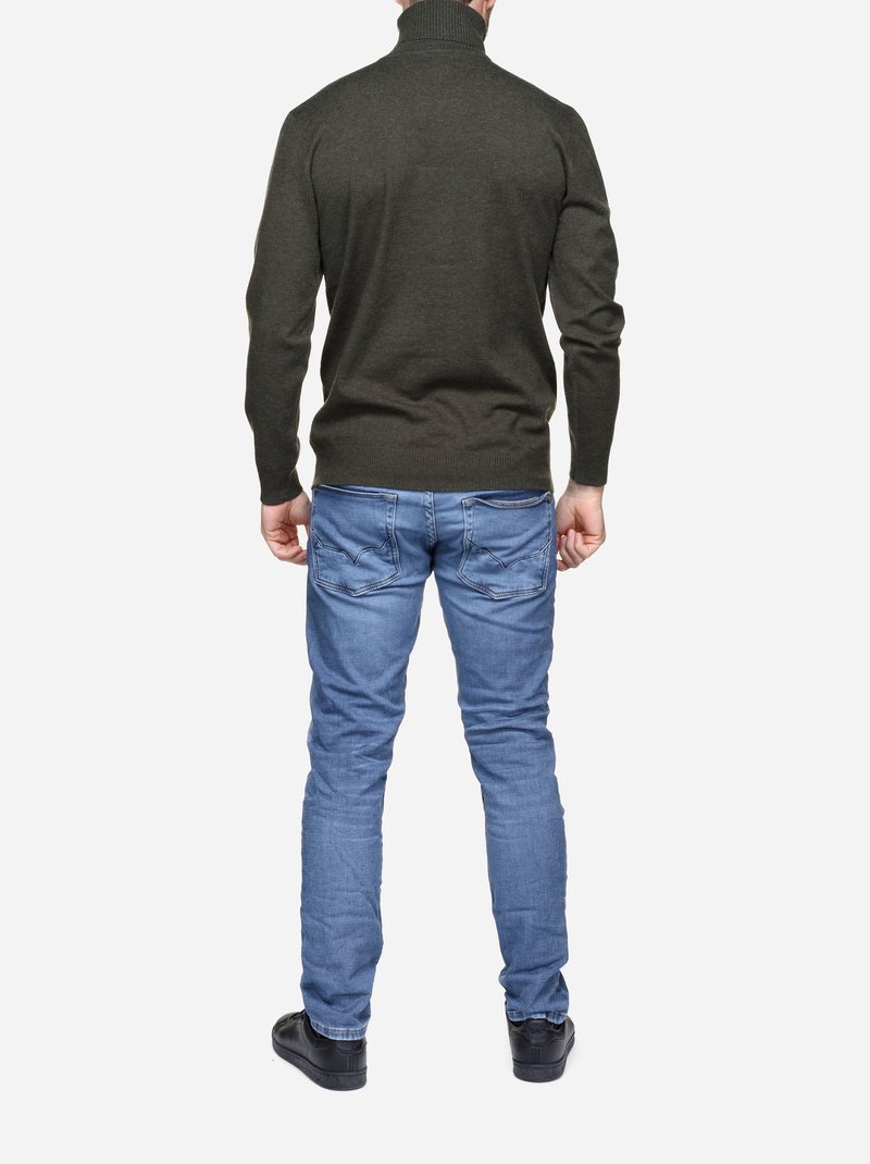 Camisola elegante de gola alta - Yves Enzo Cáqui - Kiabi