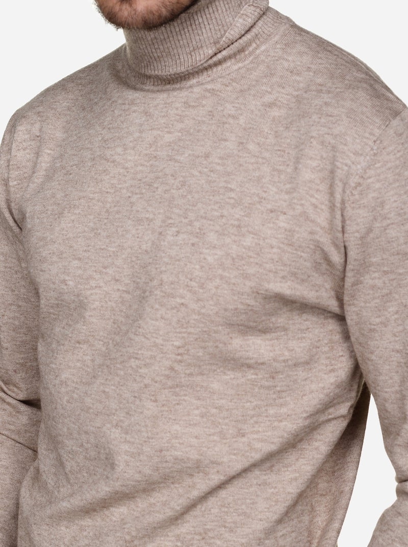 Camisola elegante de gola alta - Yves Enzo Creme - Kiabi