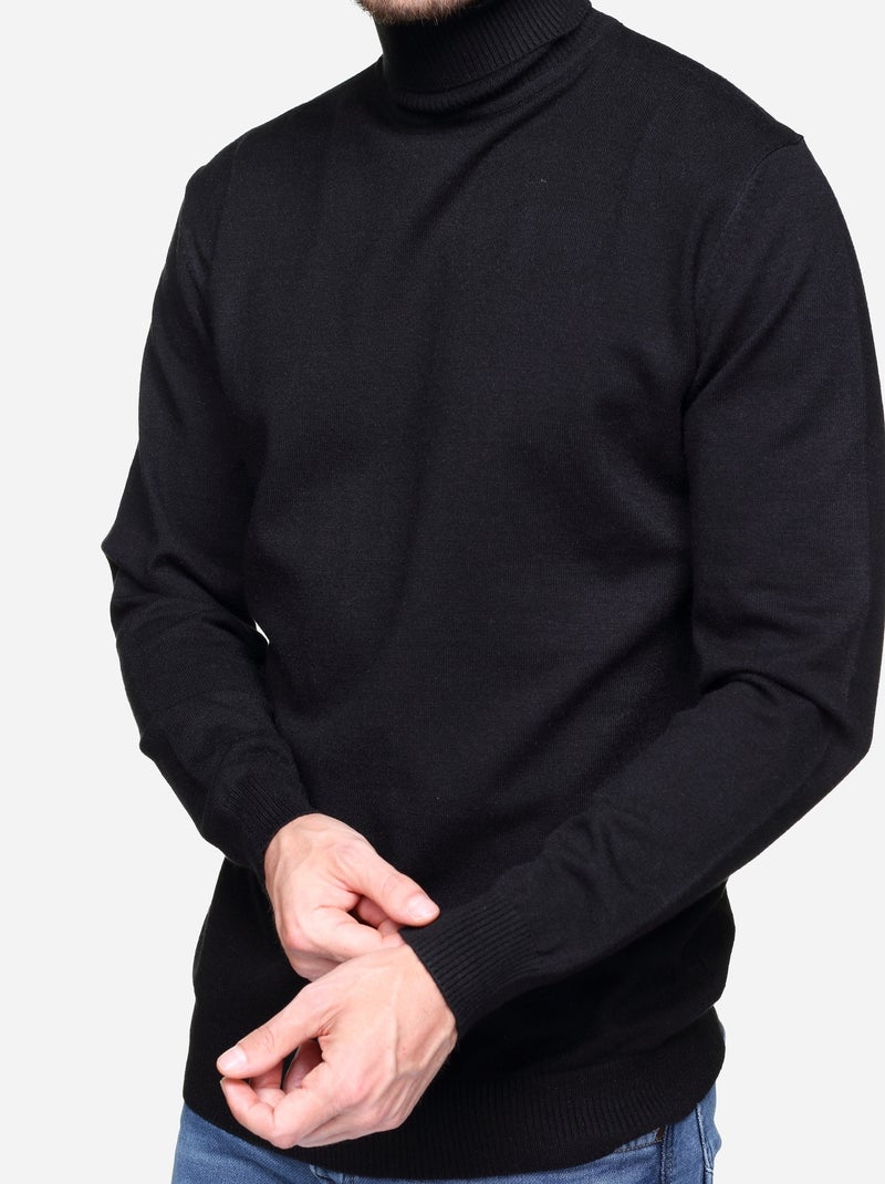 Camisola elegante de gola alta - Yves Enzo Preto - Kiabi