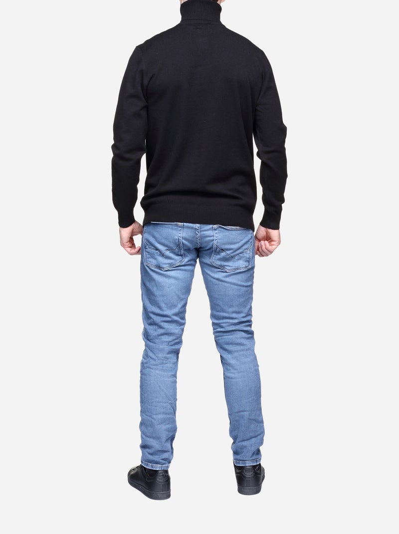 Camisola elegante de gola alta - Yves Enzo Preto - Kiabi