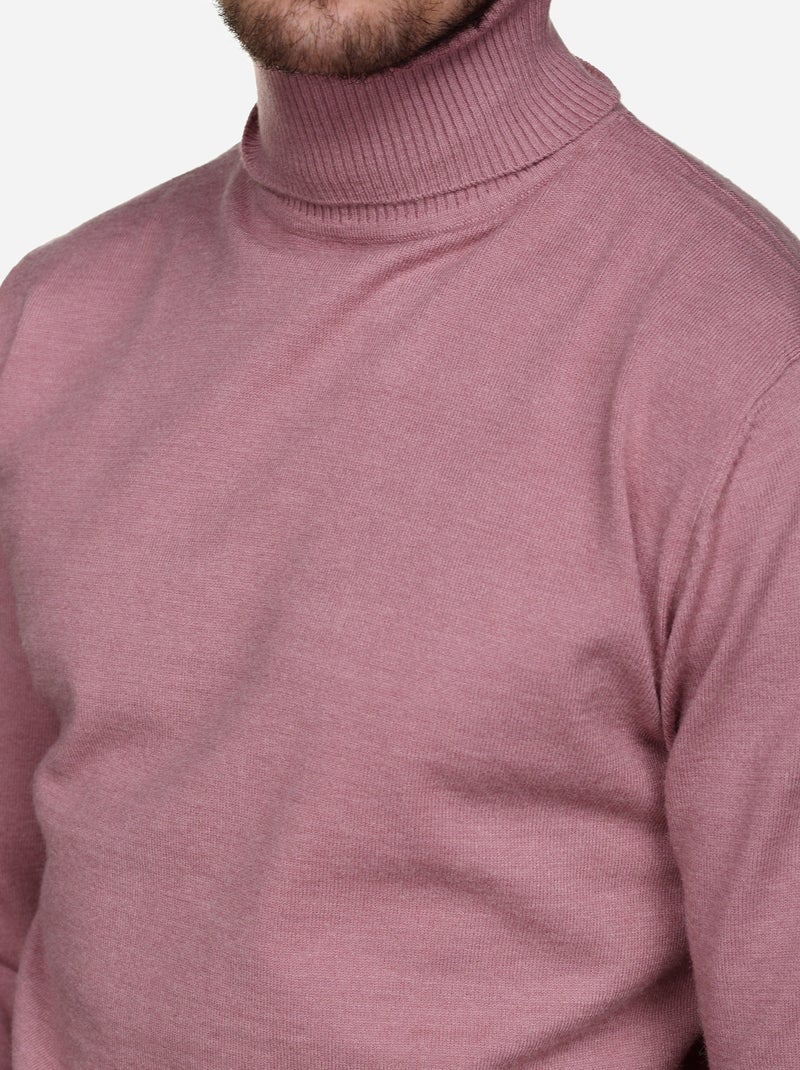 Camisola elegante de gola alta - Yves Enzo Rosa - Kiabi