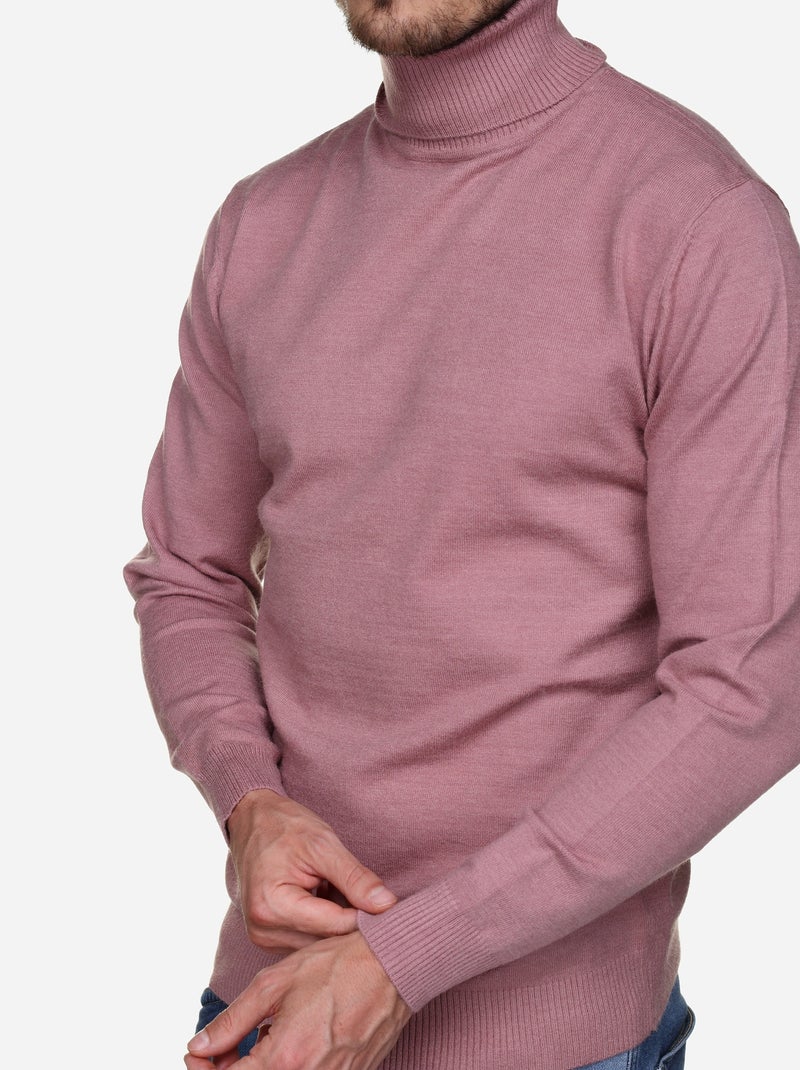 Camisola elegante de gola alta - Yves Enzo Rosa - Kiabi