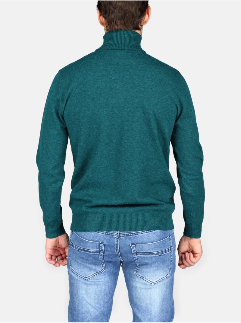 Camisola elegante de gola alta - Yves Enzo Verde - Kiabi