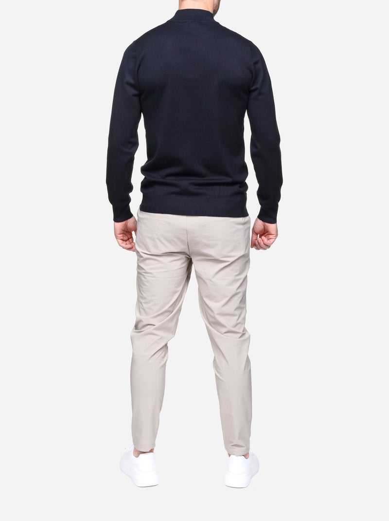 Camisola elegante de gola alta e mangas compridas - Frilivin Azul escuro - Kiabi