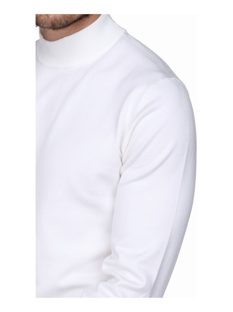Camisola elegante de gola alta e mangas compridas - Frilivin Branco - Kiabi