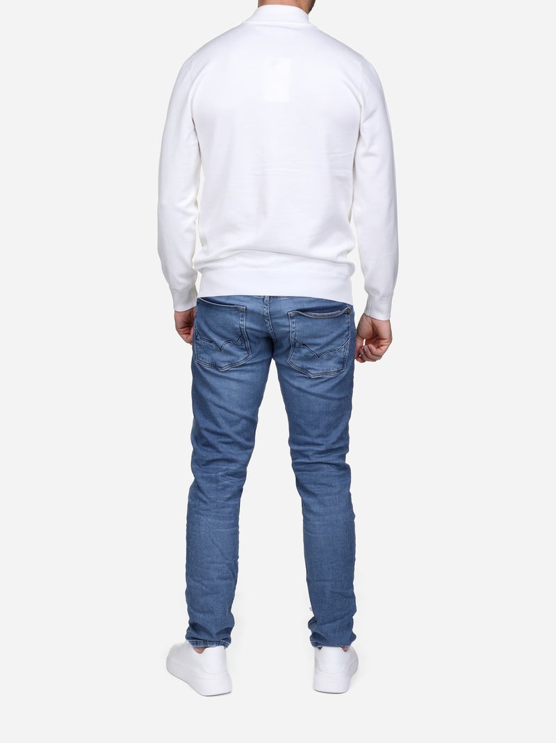 Camisola elegante de gola alta e mangas compridas - Frilivin Branco - Kiabi