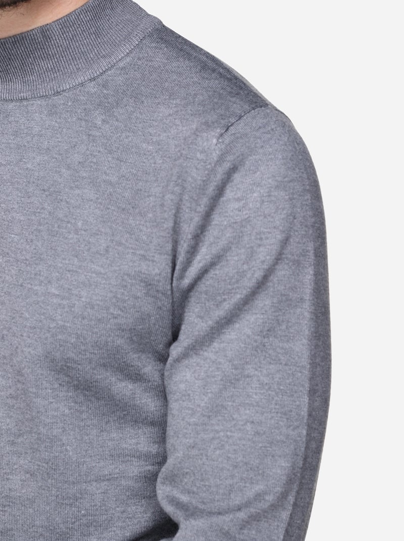 Camisola elegante de gola alta e mangas compridas - Frilivin Cinza - Kiabi