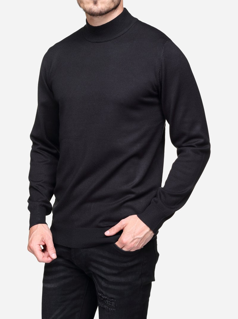 Camisola elegante de gola alta e mangas compridas - Frilivin Preto - Kiabi