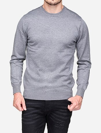 Camisola elegante de gola redonda - Frilivin