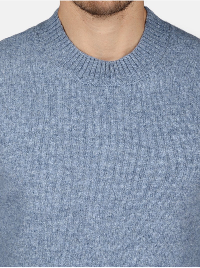 Camisola elegante de gola redonda - Kenzarro Azul - Kiabi