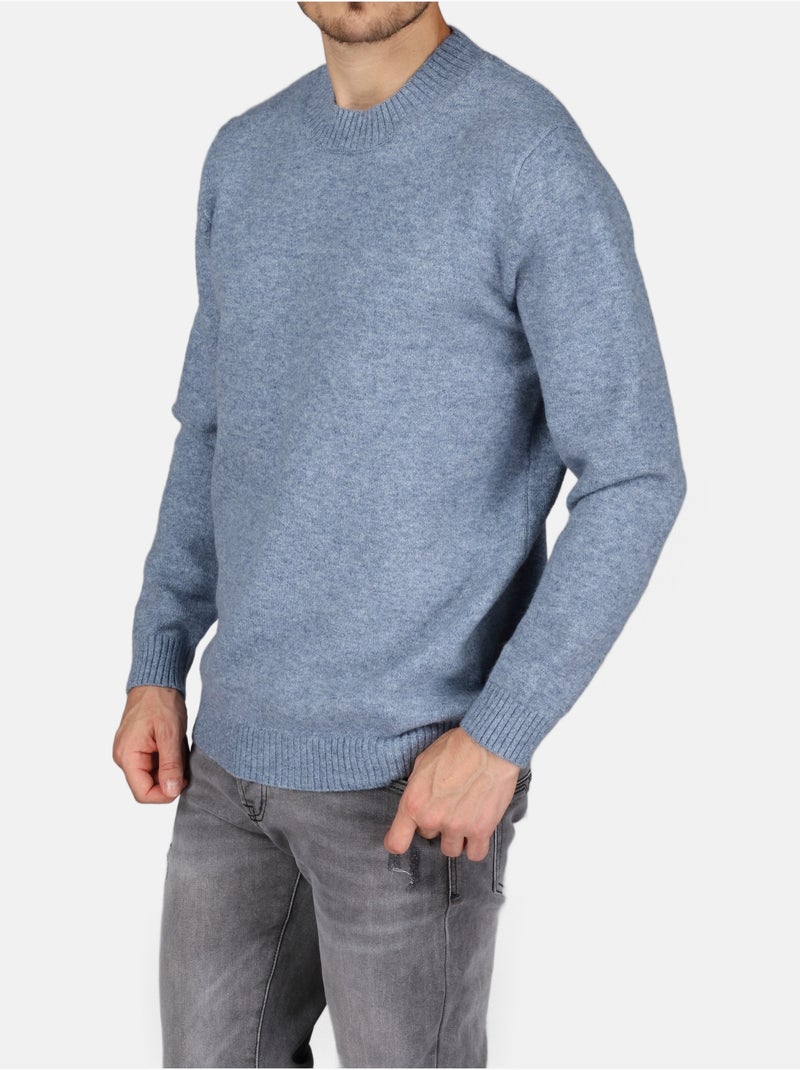 Camisola elegante de gola redonda - Kenzarro Azul - Kiabi