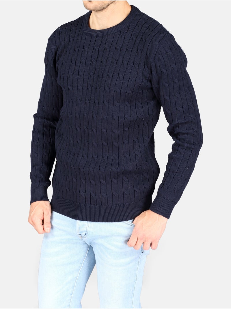Camisola elegante de gola redonda - Kenzarro Azul - Kiabi