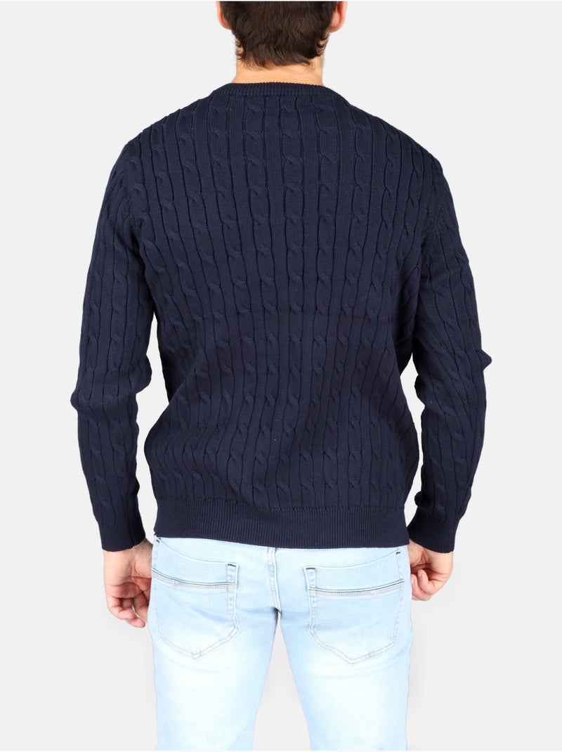 Camisola elegante de gola redonda - Kenzarro Azul - Kiabi