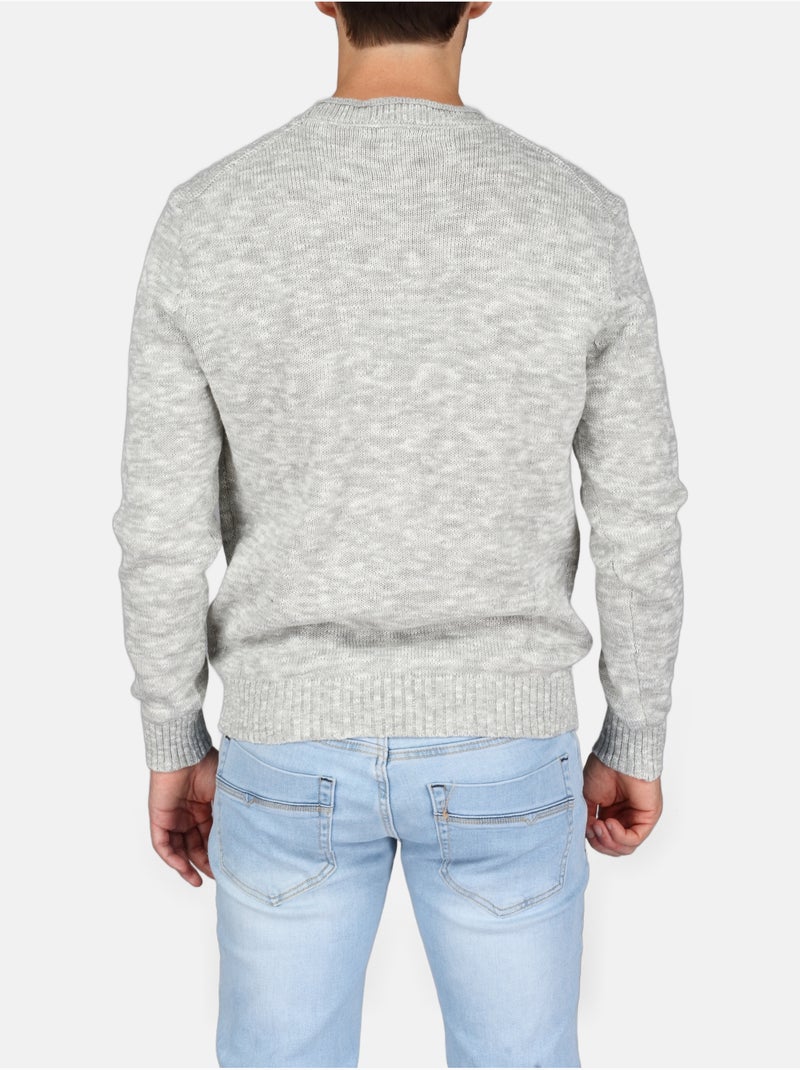 Camisola elegante de gola redonda - Kenzarro Cinza claro - Kiabi
