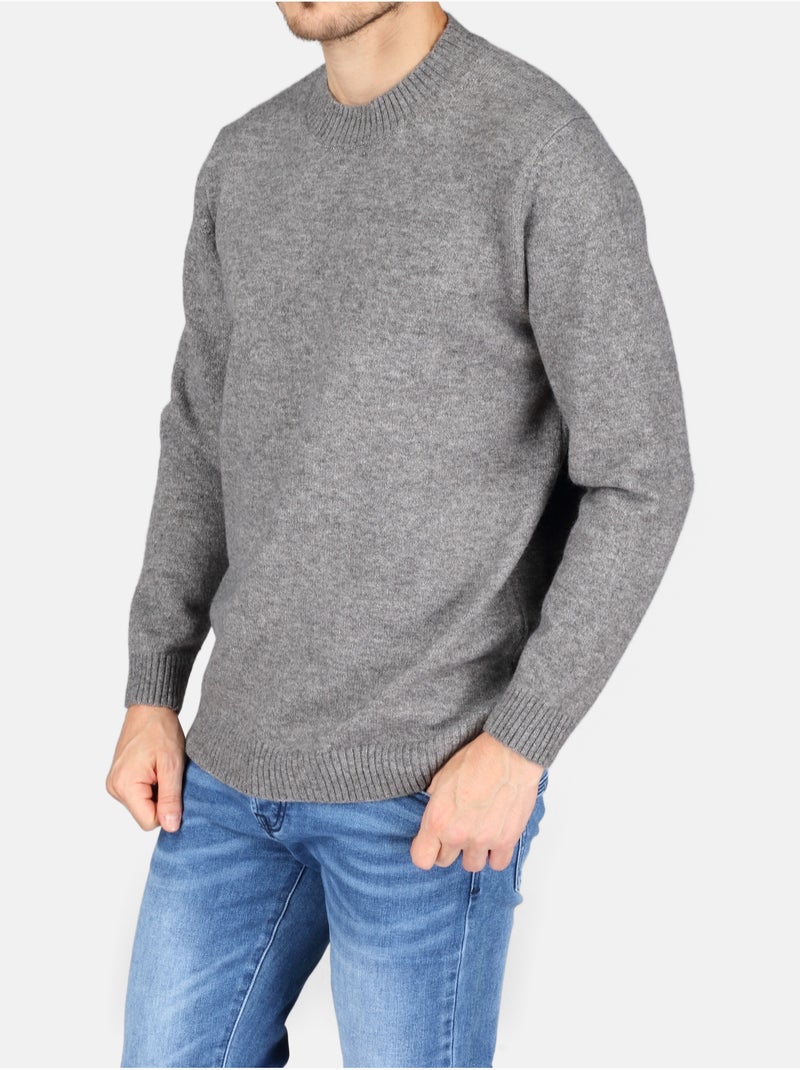 Camisola elegante de gola redonda - Kenzarro Cinza claro - Kiabi