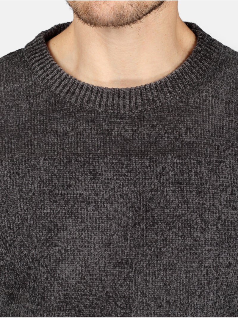 Camisola elegante de gola redonda - Kenzarro Cinza escuro - Kiabi