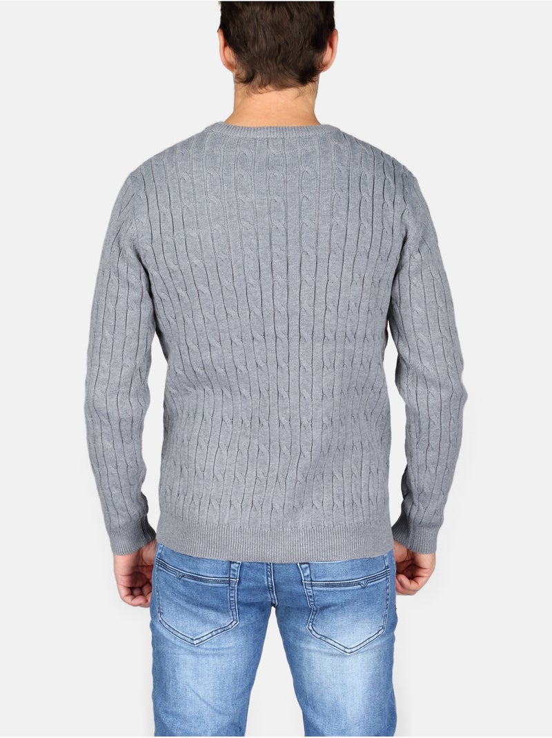 Camisola elegante de gola redonda - Kenzarro Cinza - Kiabi